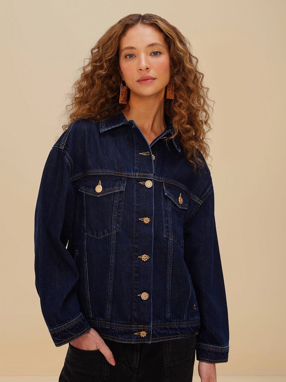 Farm Rio: Basic Jacket with Fancy Buttons